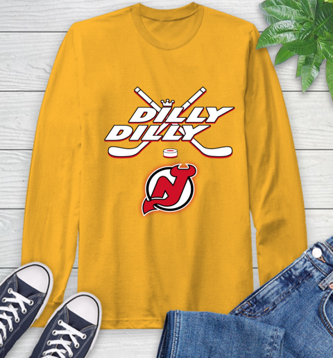 NHL New Jersey Devils Dilly Dilly Hockey Sports Long Sleeve T-Shirt 3