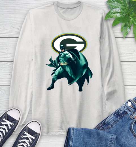 NFL Batman Football Sports Green Bay Packers Long Sleeve T-Shirt