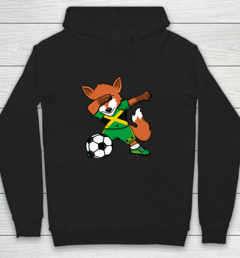 Dabbing Fox Jamaica Soccer Fans Jersey Jamaican Football Fan Hoodie 2