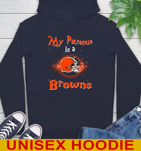 NFL Football Harry Potter My Patronus Is A Cleveland Browns Hoodie 3