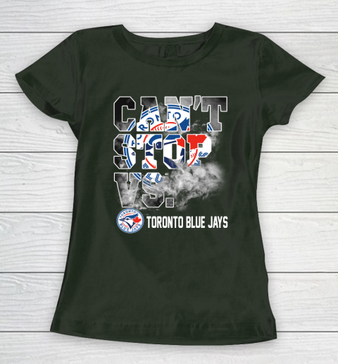 MLB Toronto Blue Jays Baseball Can't Stop Vs Blue Jays Women's T-Shirt 4