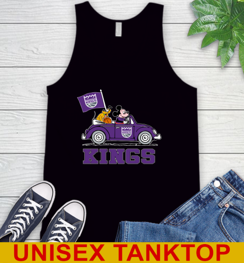 NBA Basketball Sacramento Kings Pluto Mickey Driving Disney Shirt Tank Top 2