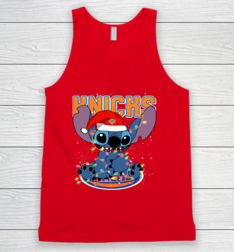 New York Knicks NBA noel stitch Basketball Christmas Tank Top 3