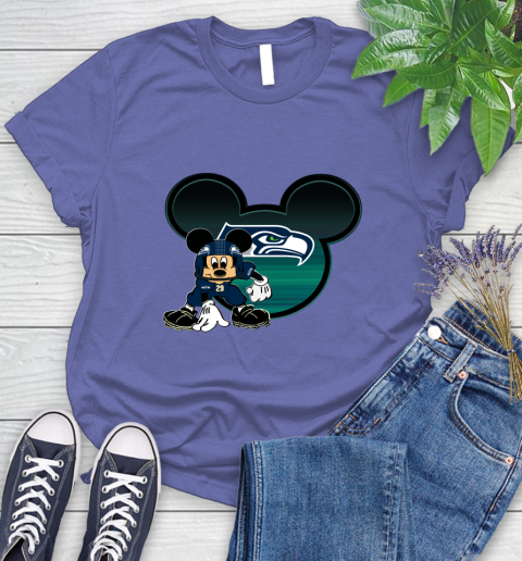 NFL Seattle Seahawks Mickey Mouse Disney Football T Shirt Women's T-Shirt 11