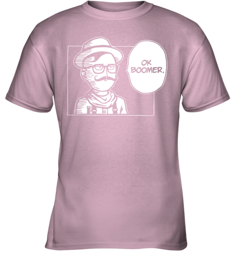 6qzz one punch man saitama ok boomer shirts youth t shirt 26 front light pink
