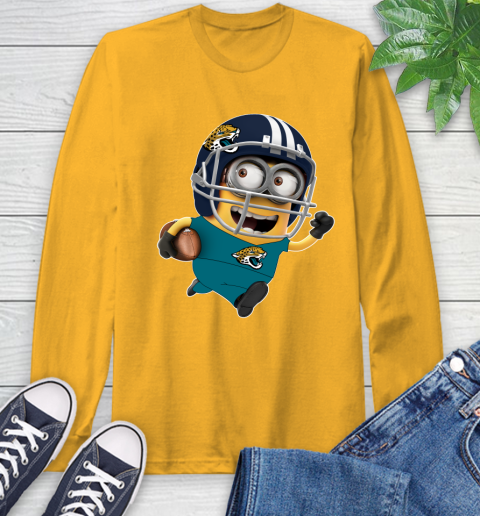 NFL Jacksonville Jaguars Minions Disney Football Sports Long Sleeve T-Shirt 3