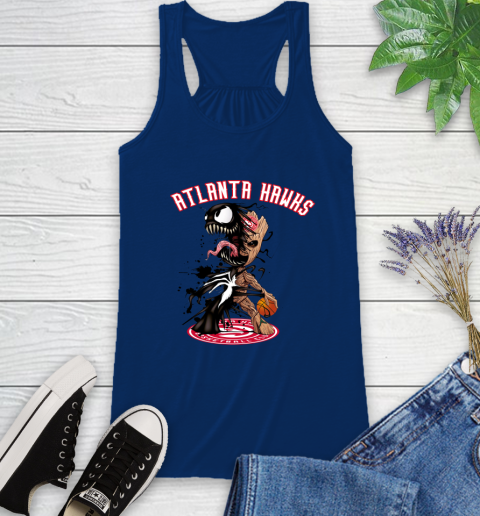 NBA Atlanta Hawks Basketball Venom Groot Guardians Of The Galaxy Racerback Tank 9