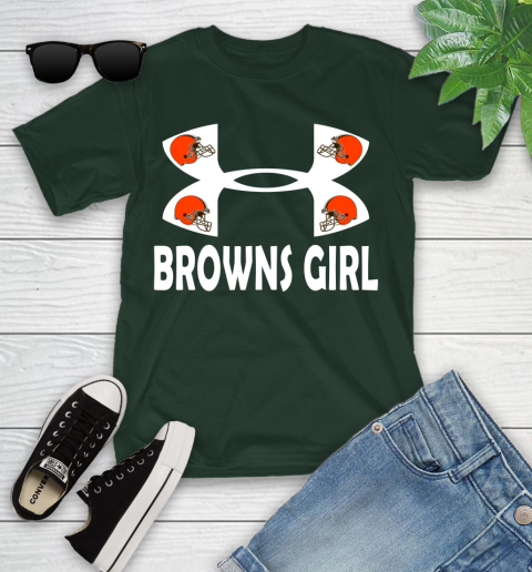 NFL Cleveland Browns Girl Under Armour Football Sports Youth T-Shirt 5