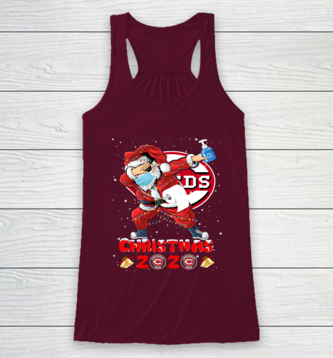 Cincinnati Reds Funny Santa Claus Dabbing Christmas 2020 MLB Racerback Tank 2