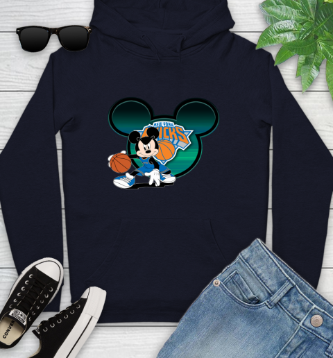 NBA New York Knicks Mickey Mouse Disney Basketball Youth Hoodie 4