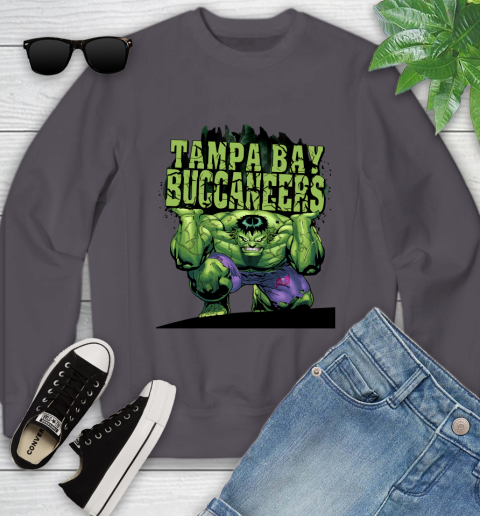 Tampa Bay Buccaneers NFL Football Incredible Hulk Marvel Avengers Sports Youth Sweatshirt 6