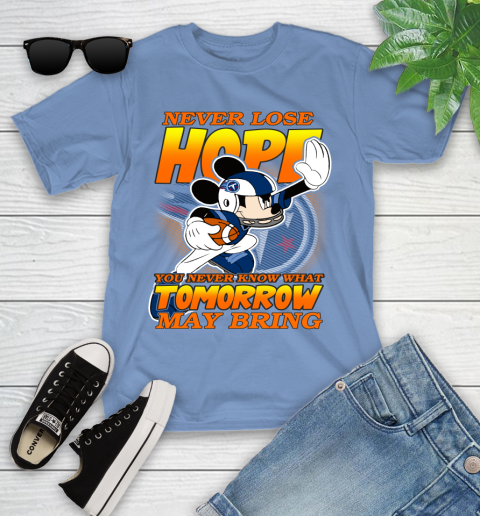 Tennessee Titans NFL Football Mickey Disney Never Lose Hope Youth T-Shirt - Image 16
