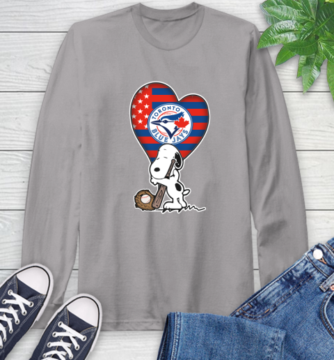 Toronto Blue Jays MLB Baseball The Peanuts Movie Adorable Snoopy Long Sleeve T-Shirt 7 Toronto Blue Jays MLB Baseball The Peanuts Movie Adorable Snoopy Long Sleeve T-Shirt - Image 7