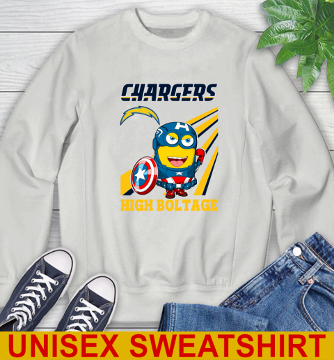 NFL Football Los Angeles Chargers Captain America Marvel Avengers Minion Shirt Sweatshirt 5