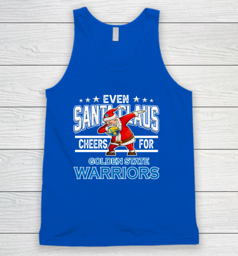 Golden State Warriors Even Santa Claus Cheers For Christmas NBA Tank Top 4
