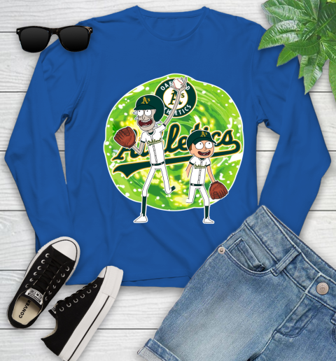 MLB Oakland Athletics Rick And Morty Baseball Sports Youth Long Sleeve 9