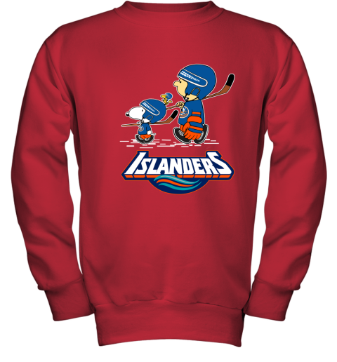 Let's Play New York Islanders Ice Hockey Snoopy NHL Youth Sweatshirt 