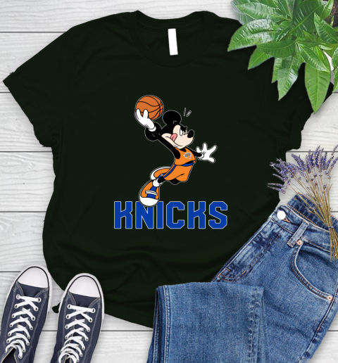 NBA Basketball New York Knicks Cheerful Mickey Mouse Shirt Women's T-Shirt 6