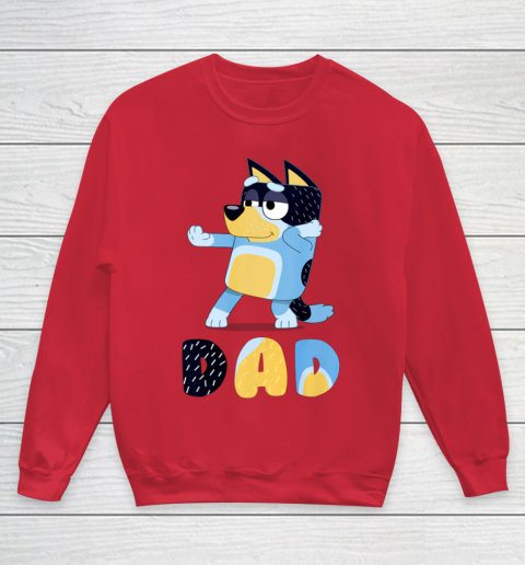 Bluey Dad for Daddy's on Father's Day Bandit Funny Gift Youth Sweatshirt 7