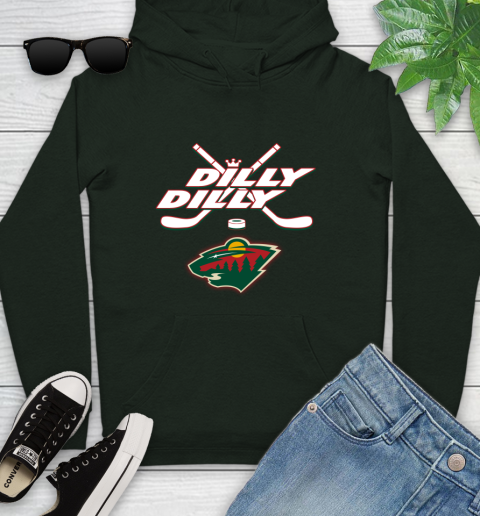 NHL Minnesota Wild Dilly Dilly Hockey Sports Youth Hoodie 13
