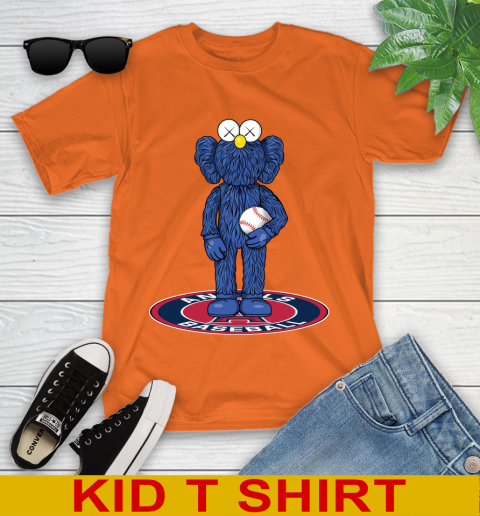 MLB Baseball Los Angeles Angels Kaws Bff Blue Figure Shirt Youth T-Shirt 7