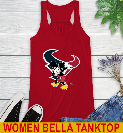 Houston Texans NFL Football Dabbing Mickey Disney Sports Racerback Tank 6