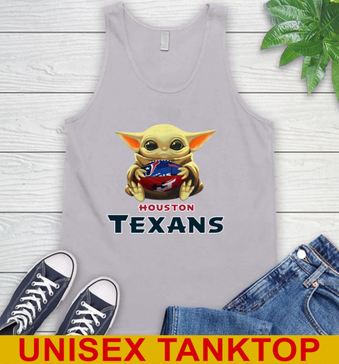NFL Football Houston Texans Baby Yoda Star Wars Shirt Tank Top 4