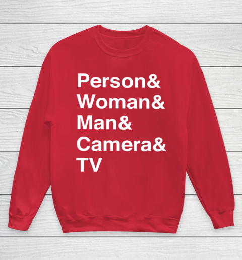 Person Woman Man Camera TV Youth Sweatshirt 7