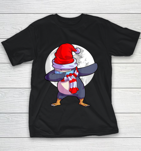 Penguin Wearing Mask Shirt Kids Quarantine Christmas Youth T-Shirt