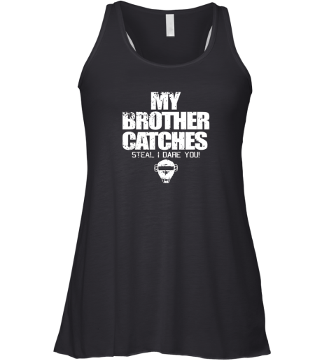 Cool Baseball Catcher Funny Shirt Cute Gift Brother Sister Racerback Tank