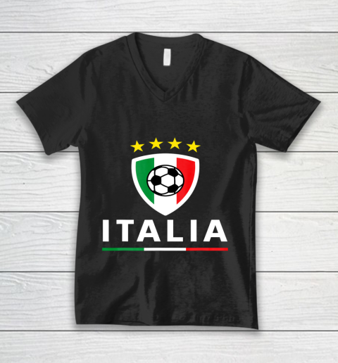 Italy  Italia Forza Azzurri Italy Soccer Champions Euro 2021 V-Neck T-Shirt