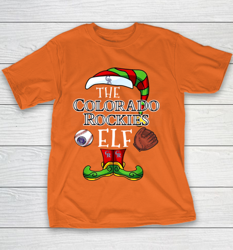 Colorado Rockies Christmas ELF Funny MLB Youth T-Shirt 4