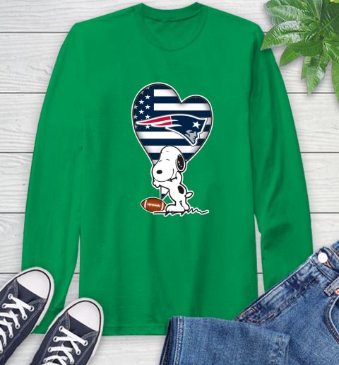 New England Patriots NFL Football The Peanuts Movie Adorable Snoopy Long Sleeve T-Shirt 7