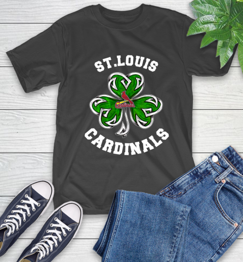 MLB St.Louis Cardinals Three Leaf Clover St Patrick's Day Baseball Sports T-Shirt