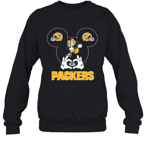 I Love The Packers Mickey Mouse Green Bay Packers Sweatshirt