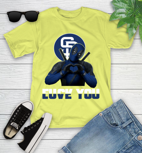 MLB San Diego Padres Deadpool Love You Fuck You Baseball Sports Youth T-Shirt 10