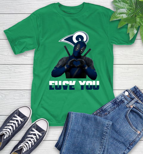 NHL Los Angeles Rams Deadpool Love You Fuck You Football Sports T-Shirt 7