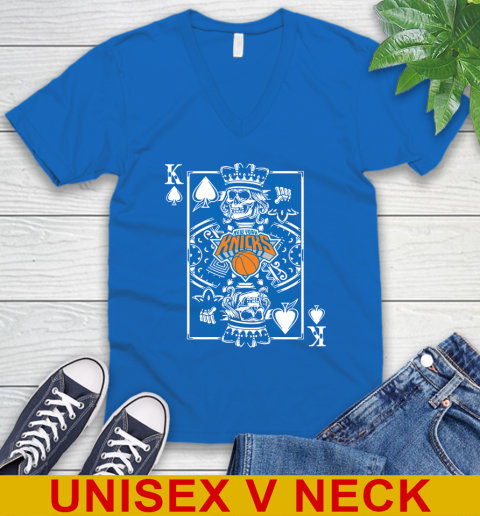 New York Knicks NBA Basketball The King Of Spades Death Cards Shirt V-Neck T-Shirt 5