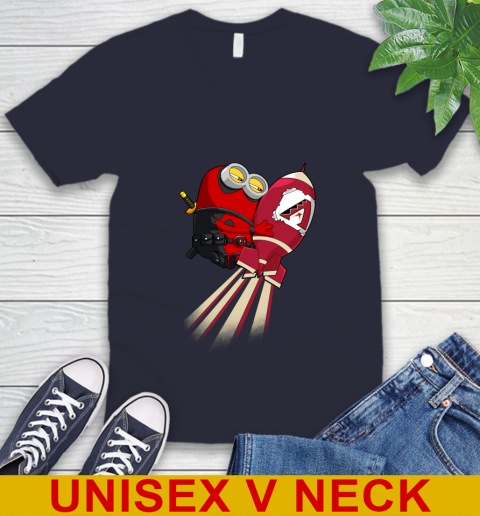 MLB Baseball Arizona Diamondbacks Deadpool Minion Marvel Shirt V-Neck T-Shirt 2