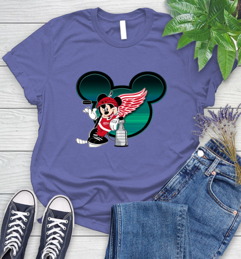 NHL Detroit Red Wings Stanley Cup Mickey Mouse Disney Hockey T Shirt Women's T-Shirt 11