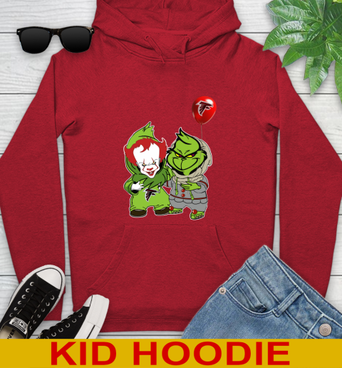 Atlanta Falcons Baby Pennywise Grinch Christmas NFL Football Youth Hoodie 11