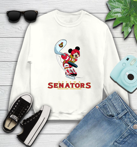 NHL Hockey Ottawa Senators Cheerful Mickey Mouse Shirt Sweatshirt 2
