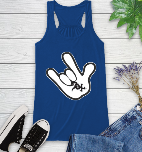 Chicago White Sox MLB Baseball Mickey Rock Hand Disney Racerback Tank 9