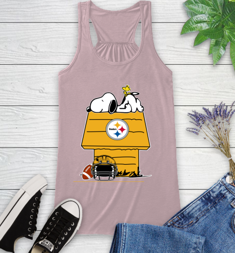 Pittsburgh Steelers NFL Football Snoopy Woodstock The Peanuts Movie Racerback Tank 11