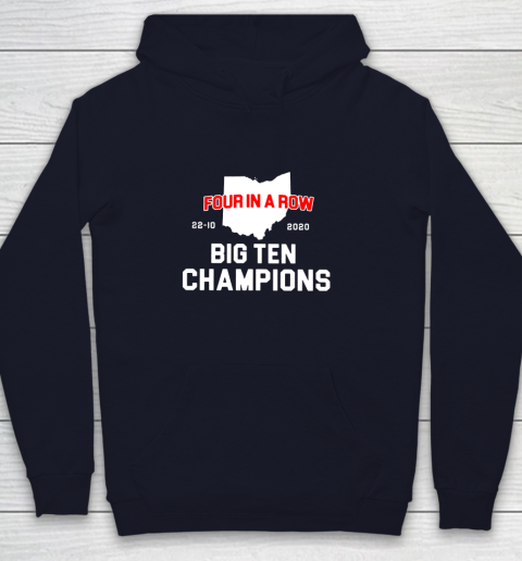 Big Ten Champions Four in a Row 2020 Youth Hoodie 2