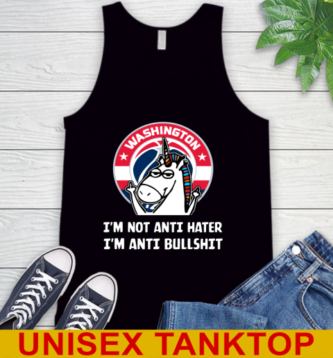 Washington Wizards NBA Basketball Unicorn I'm Not Anti Hater I'm Anti Bullshit Tank Top 2