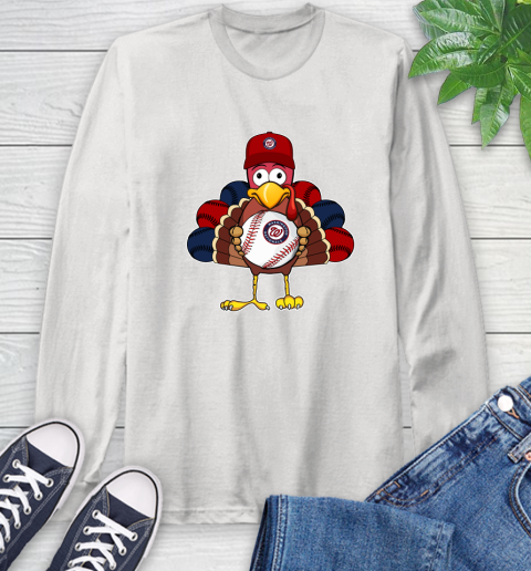 Washington Nationals Turkey thanksgiving Long Sleeve T-Shirt