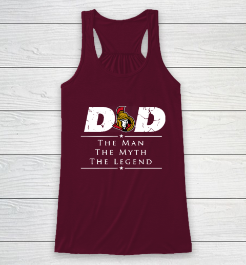 Ottawa Senators NHL Ice Hockey Dad The Man The Myth The Legend Racerback Tank 2