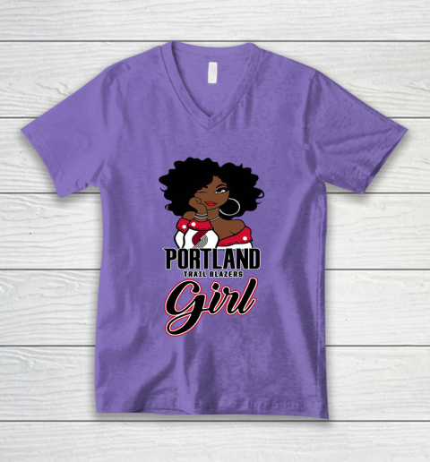 Portland Trail Blazers Girl NBA V-Neck T-Shirt 9