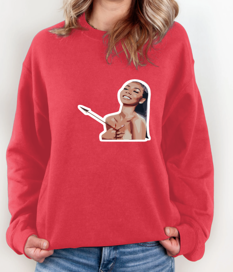 vyws mariah the scientist graphic sweatshirt 35 front red